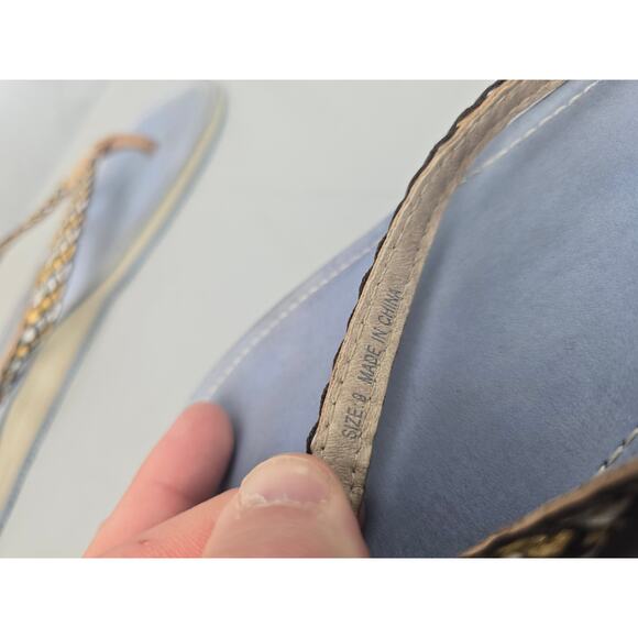 Tommy Bahama Women Braided Flip Flops Size 8 Whykiki - Picture 7 of 12